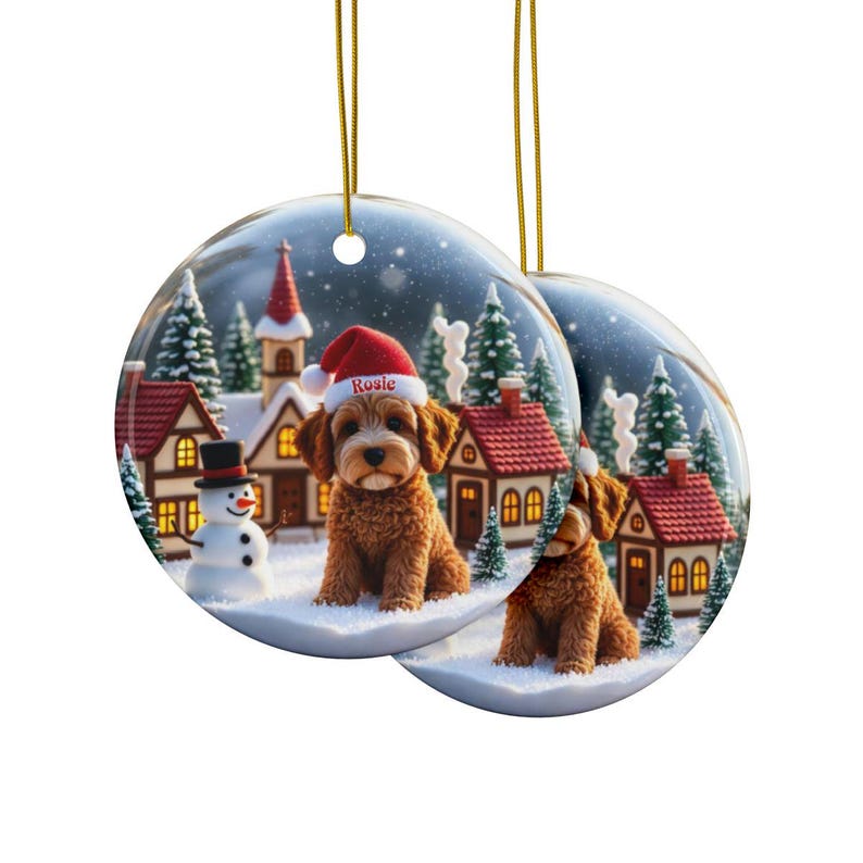 Christmas Dog Ornament, Personalized Pet Christmas Decoration, Holiday Dog Keepsake, Christmas Tree Decor, Festive Animal Ornament