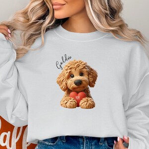 Personalized Goldendoodle Sweatshirt: Custom Doodle Dog Mom Gift image 3