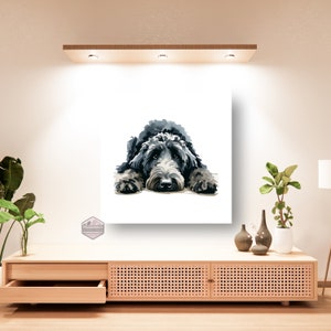 Doodle Dog, watercolor art, golden doodle, bernedoodle canvas, sheepadoodle, mama, dog mom canvas, dog art, dog mom art, Doodle lover art, doodle canvas art, water color canvas, hig-resolution canvas,amazing dog design,dog designer art, high-end gift