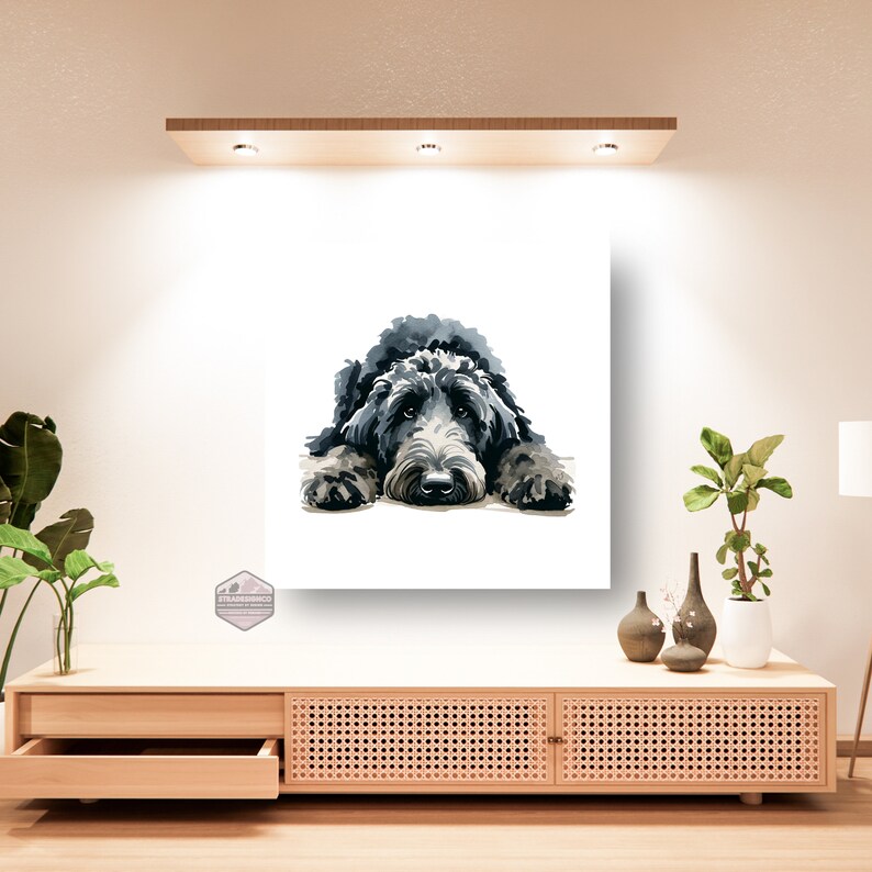 Doodle Dog, watercolor art, golden doodle, bernedoodle canvas, sheepadoodle, mama, dog mom canvas, dog art, dog mom art, Doodle lover art, doodle canvas art, water color canvas, hig-resolution canvas,amazing dog design,dog designer art, high-end gift
