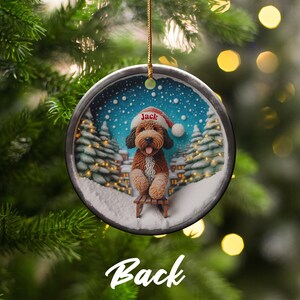 Cute Dog Christmas Ornament, Festive Holiday Tree Decor, Personalized Pet Gift, Customizable Christmas Decoration for Dog Lovers