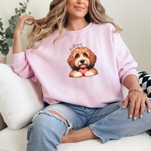 Personalized Red Bernedoodle Sweatshirt, Front and Back Design, Doodle Mom, Dog Lover Gift, Dog Mama, Tri-Fade Doodle Dog, Custom Dog Design
