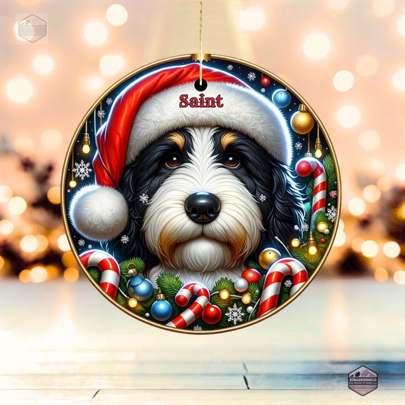 Bernedoodle Ornament - Custom Personalized For You