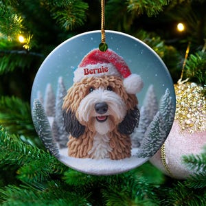 Custom Dog Christmas Ornament, Pet Holiday Decoration, Personalized Pet Ornament, Christmas Tree Ornament, Dog Lover Gift, Holiday Decor