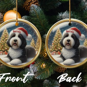 Custom Dog Breed Christmas Ornaments, Personalized Holiday Tree Decorations, Cute Dog Lover Gift, Double Sided Xmas Decor