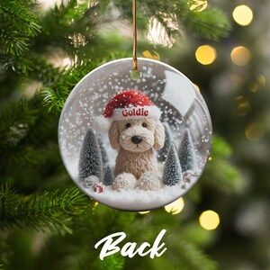 Christmas tree ornament, Holiday decoration, Custom dog ornament, Pet lover gift, Festive home decor, Personalized keepsake