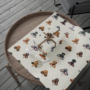 Papel de regalo con forma de patitas de perro / Papel para Goldendoodle y Bernedoodle imagen 3