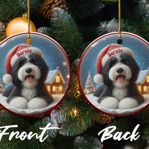 Personalized Dog Christmas Ornament, Custom Pet Holiday Decoration, Cute Santa Dog Ornament, Unique Christmas Tree Decor