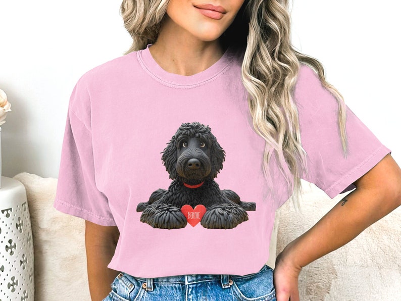 Personalized Black Goldendoodle Dog T-Shirt, Perfect Dog Lovers Tee, Gift for Her or Him, Perfect Trendy Gift for Doodle Mama Dad Pet Lovers