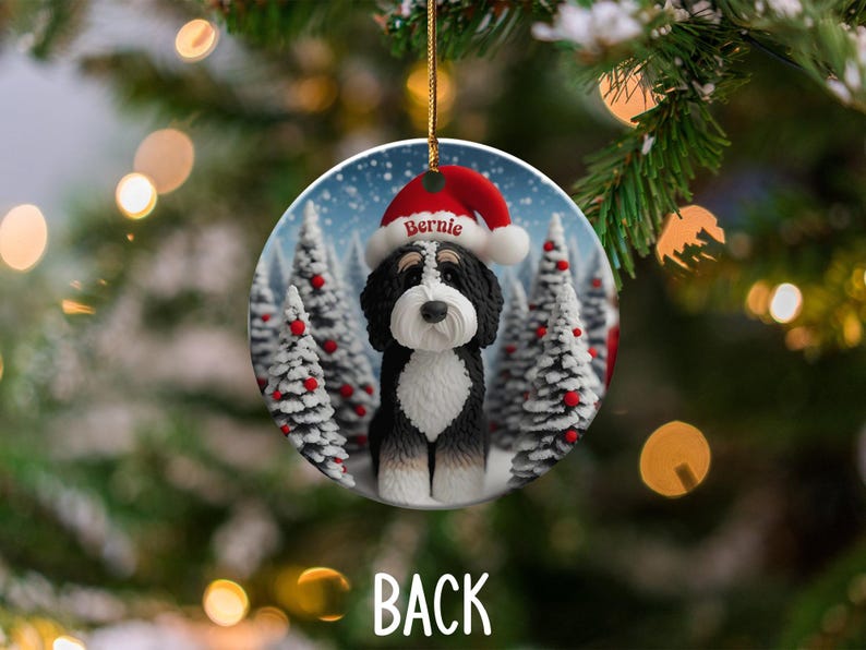 Custom Dog Christmas Ornament, Dog Lover Gift, Personalized Pet Holiday Decor, Cute Pet Ornament, Christmas Tree Decoration