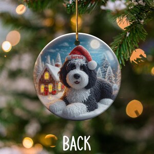 Christmas Dog Ornament, Holiday Pet Decoration, Festive Dog Lover Gift, Personalized Dog Christmas Tree Ornament, Custom Pet Keepsake