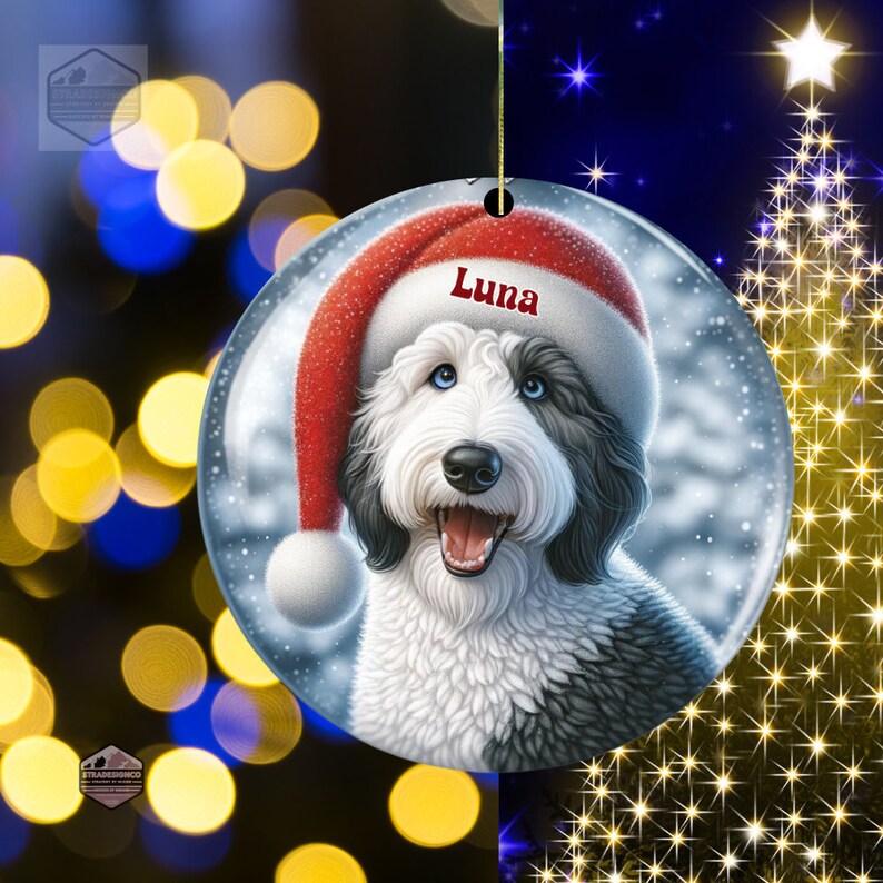 Personalized Sheepadoodle Ornament