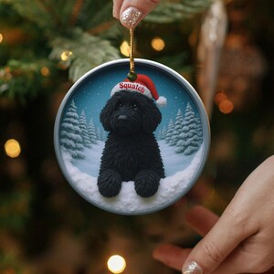 Dog Christmas Ornament, Holiday Pet Decoration, Personalized Pet Gift, Custom Pet Keepsake, Festive Dog Lover Ornament