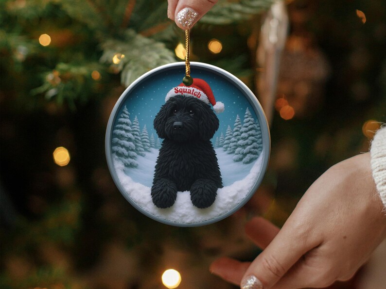 Dog Christmas Ornament, Holiday Pet Decoration, Personalized Pet Gift, Custom Pet Keepsake, Festive Dog Lover Ornament