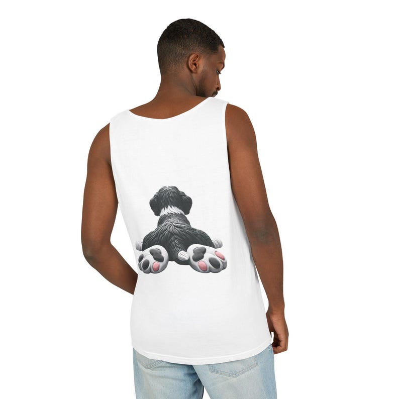 Bernedoodle Mom Tattoo Tank Top: Dog Lover Sleeveless Shirt image 2