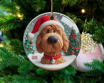 Personalized Bernedoodle Ornament With Your Dog's Name | You Own The Cutest Doodle, Now Own The Cutest Ornament  |  Celebrate Your Furball!