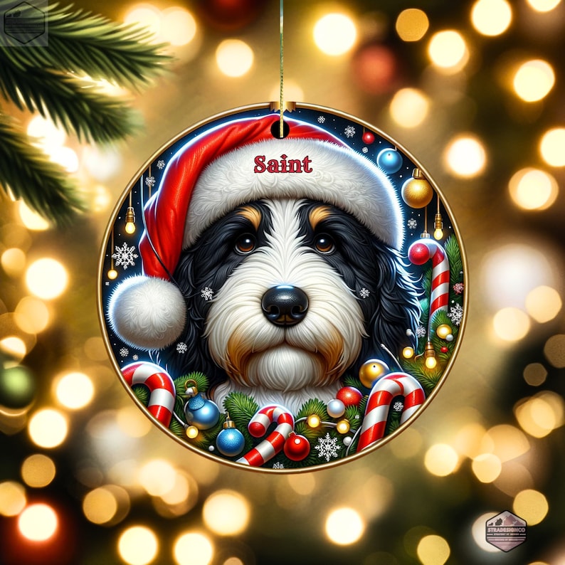 Bernedoodle Ornament - Custom Personalized For You