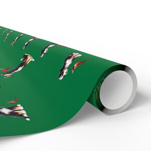 Bernedoodle & Cardinal Gift Wrap: Holiday Festive Paper image 9