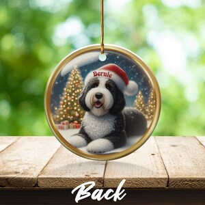 Custom Christmas Dog Ornament, Personalized Pet Christmas Decoration, Holiday Dog Keepsake, Customizable Pet Gift for Dog Lovers