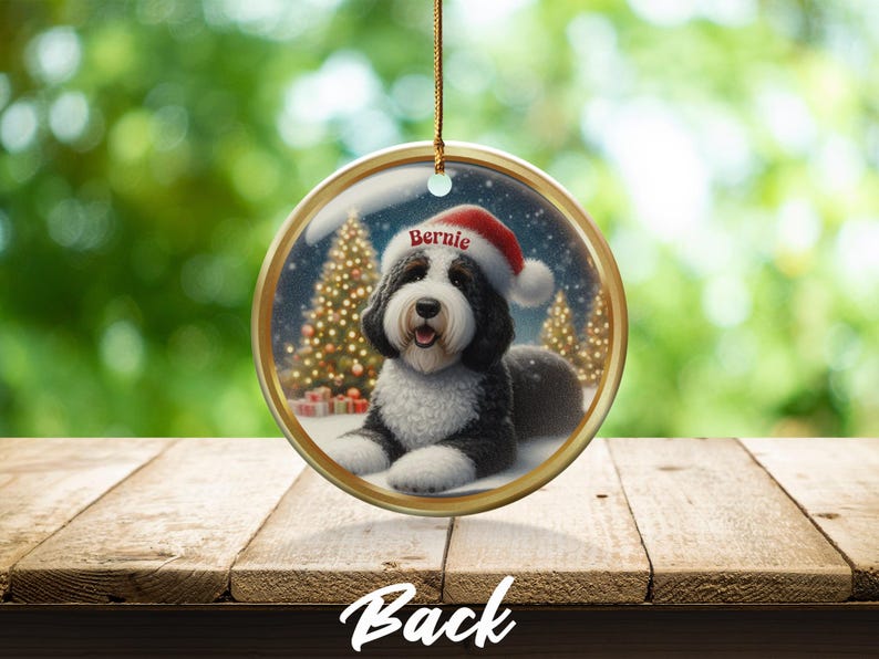 Custom Christmas Dog Ornament, Personalized Pet Christmas Decoration, Holiday Dog Keepsake, Customizable Pet Gift for Dog Lovers