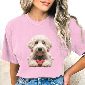 Maglietta personalizzata Goldendoodle, maglietta alla moda per mamme di cani, regalo per amanti dei cani immagine 9