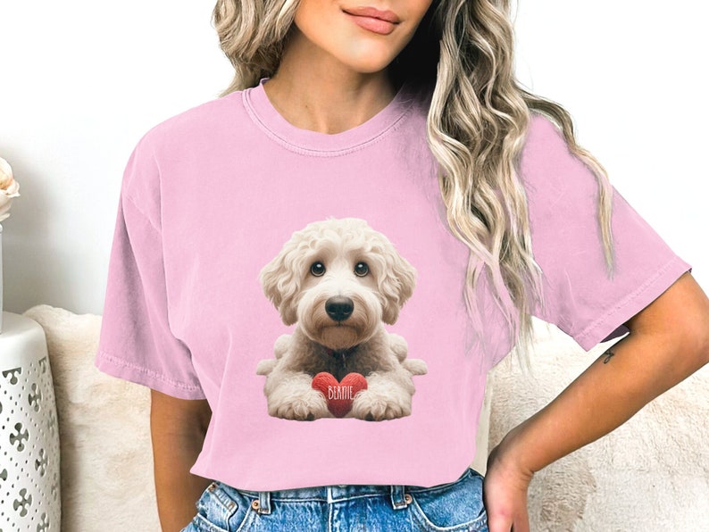 Maglietta personalizzata Goldendoodle, maglietta alla moda per mamme di cani, regalo per amanti dei cani immagine 9