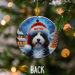 Custom Christmas Dog Ornament, Personalized Pet Holiday Decor, Cute Dog Lover Gift, Custom Pet Name Ornament, Christmas Tree Decoration