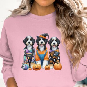 Bernedoodle Halloween Sweatshirt, Dog Lover Gift image 2