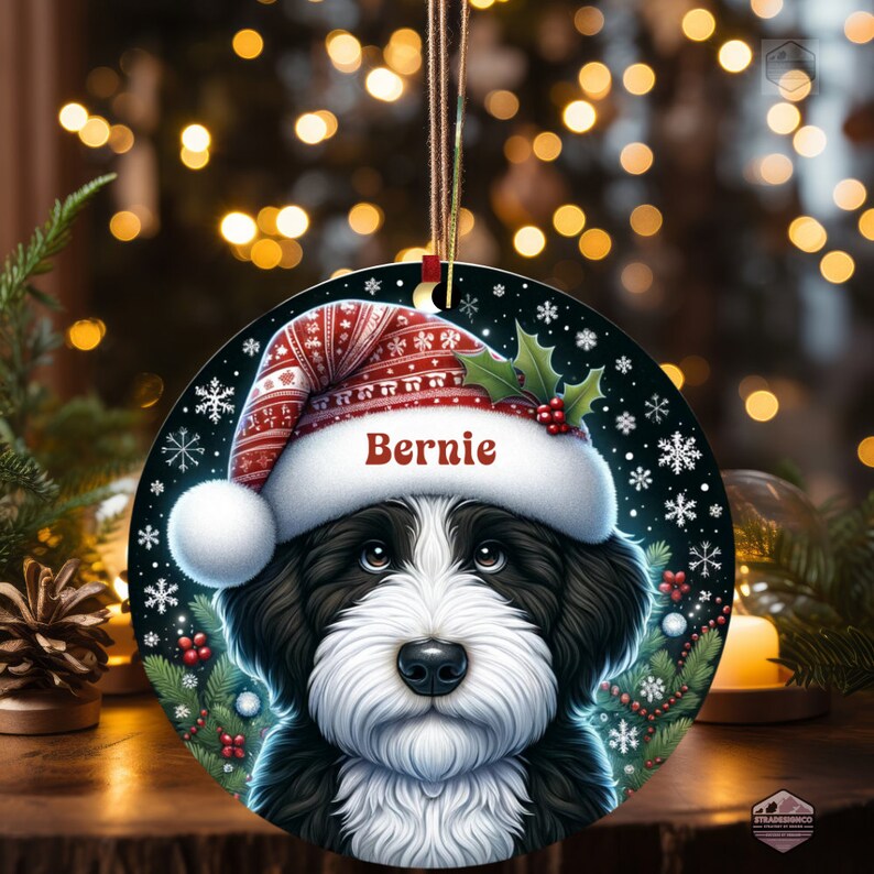 Bernedoodle Ornament - Custom Personalized For You