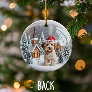 Personalized Dog Christmas Ornament, Custom Pet Holiday Decoration, Cute Puppy Winter Ornament, Unique Gift for Dog Lovers
