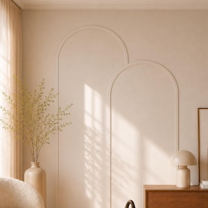Panneaux muraux arqués, kit de mur d'accent en MDF, moulure murale décorative à faire soi-même, garniture de mur intérieur, panneaux muraux arqués prêts à poser