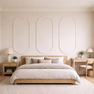 Paneles de pared arqueados, kit de pared decorativa de MDF, moldura decorativa de pared para bricolaje, moldura de pared interior, tamaño personalizado, marcos, proyecto de bricolaje para guardería