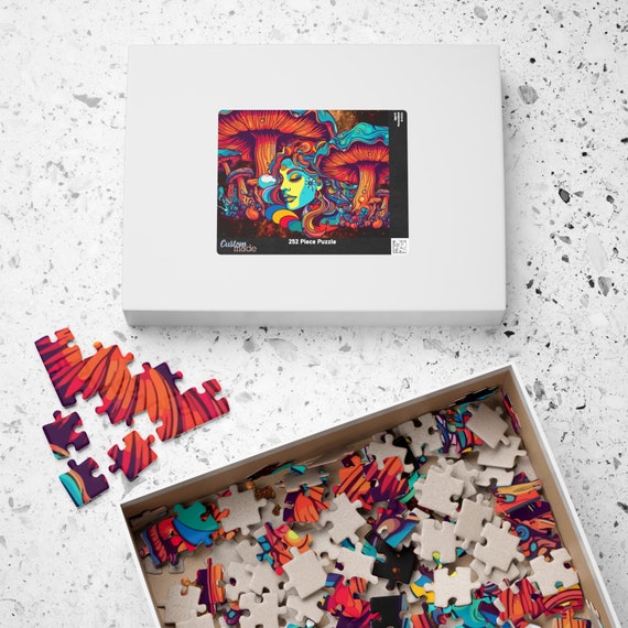 Vibrant Mushroom Girl Puzzle: Unique Jigsaw for Adults