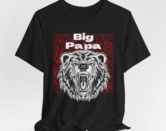 Featured listing image: Big Pa'pa Bear T-Shirt: Unisex Jersey Short Sleeve Tee