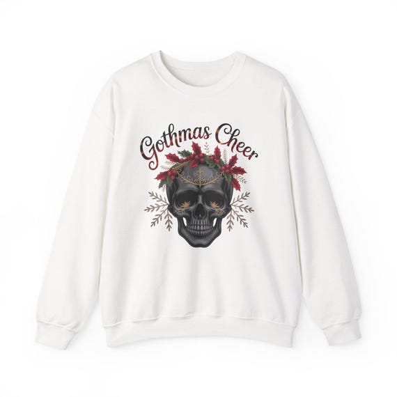 Gothmas Cheer Skeleton Sweatshirt, Alternative Christmas Jumper