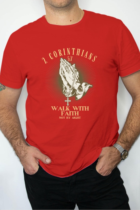 Faith Walk Tee: Praying Hands Christian Bible Verse Shirt