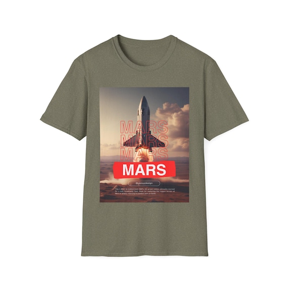 Mars Exploration Rocket Unisex Softstyle T-Shirt: A Journey Beyond