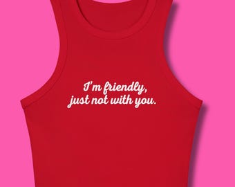 Micro Rib Racer Tank Top: Fitted High Neck Crop Top - Summer Fashion