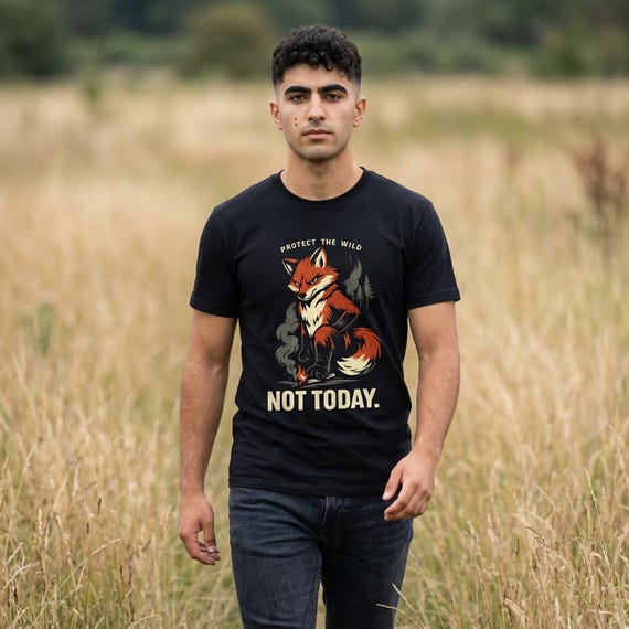 Protect the Wild Fox Not Today T-Shirt | Fox Graphic Tee