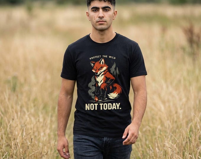 Protect the Wild Fox Not Today T-Shirt | Fox Graphic Tee