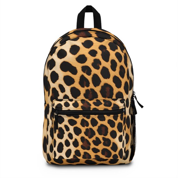 Leopard Print Backpack: Animal Pattern School Bookbag