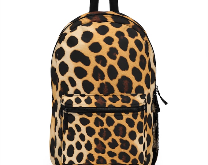 Jaguar Backpack, Animal Print Bag for Wild Cat Lovers, School Bookbag, Travel Rucksack, Gift for Nature Enthusiasts, Leopard Print Knapsack