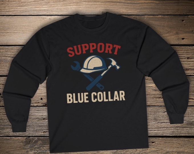 Support Blue Collar Long Sleeve Tee | Blue Collar Pride