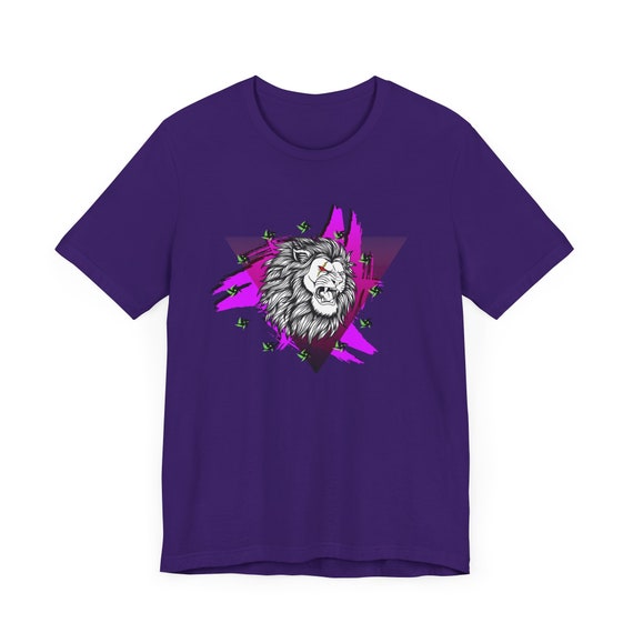 Fierce Lion Shirt, Vibrant Shuriken T-Shirt