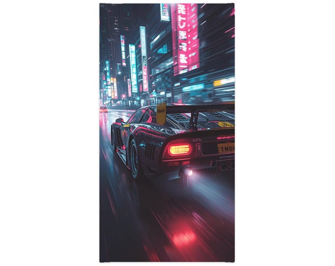 Race Car Neck Gaiter, Midnight City Lights, Lightweight Face Mask