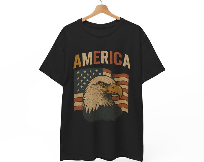 USA Flag Shirt,Patriotic Tee, American Eagle Tshirt, Independence Day Top, 4th of July Tee, Military Veteran Clothing