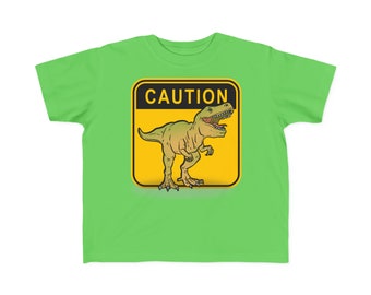 Attenzione T-Rex T-shirt in jersey fine per bambini