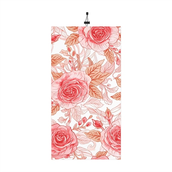 Floral Fleece Neck Gaiter, Winter Outdoor Scarf