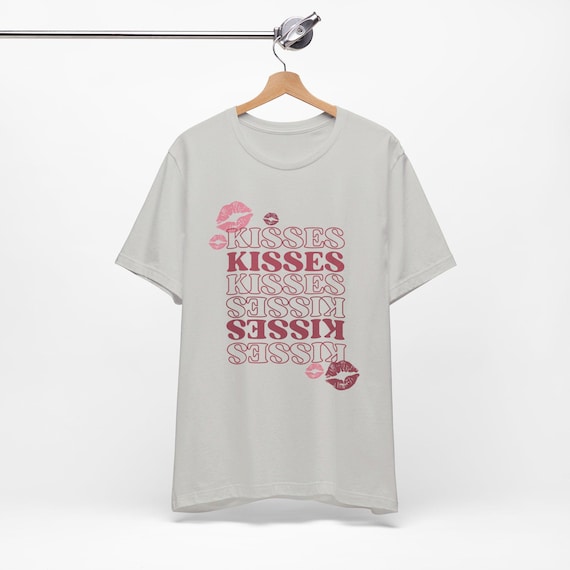 Pink Kisses Tee: Unisex Romantic Lips T-Shirt