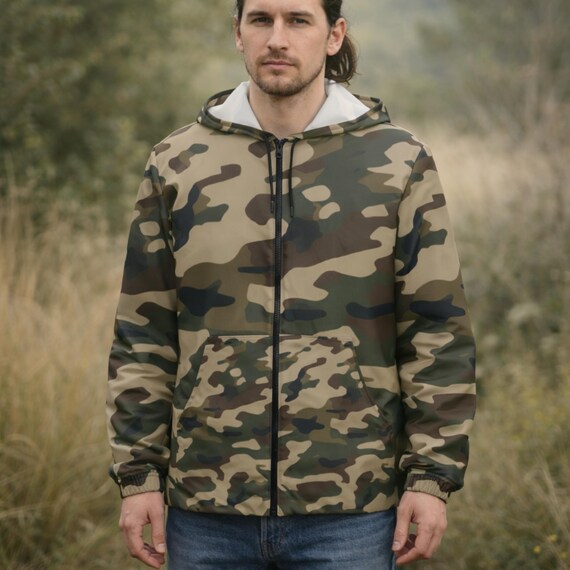 Camouflage Windbreaker Jacket: Outdoor Hunting, Camping Apparel
